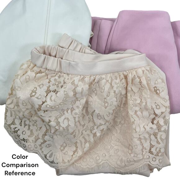 Theia BHLDN Mila Off the Shoulder Lace Jumpsuit Pink Braidesmaid Size 8 - Picture 13 of 13